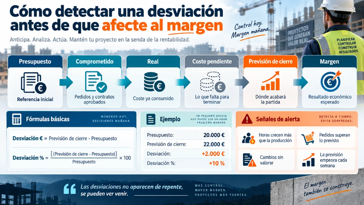 cómo detectar una desviación antes de que afecte al margen infografía