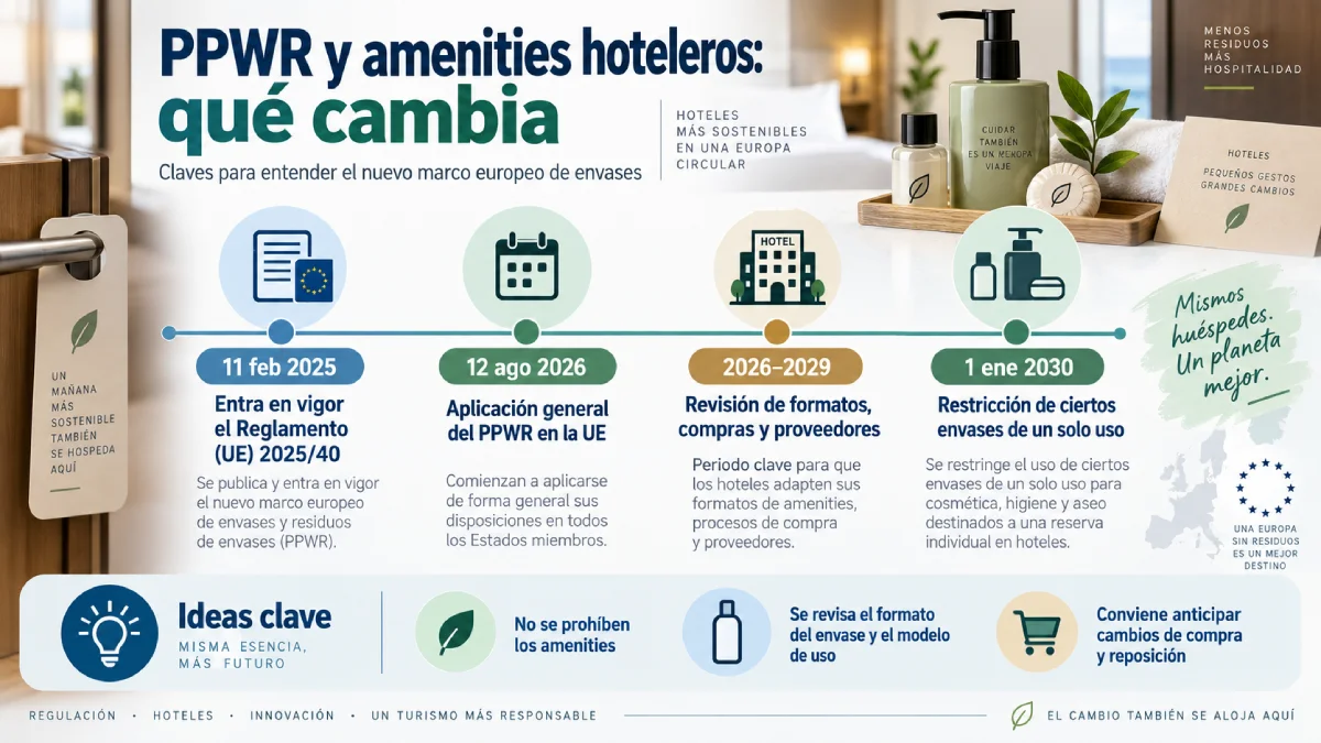 ppwr y amenities hoteleros infografía