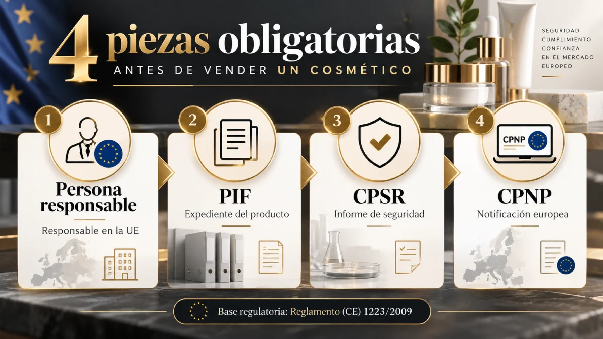 4 piezas obligatorias infografía